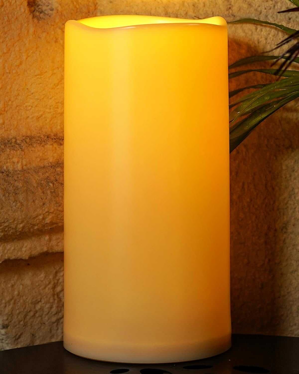 Homemory duża świeca LED zewnętrzna 15,2x30,5 cm, timer 6h