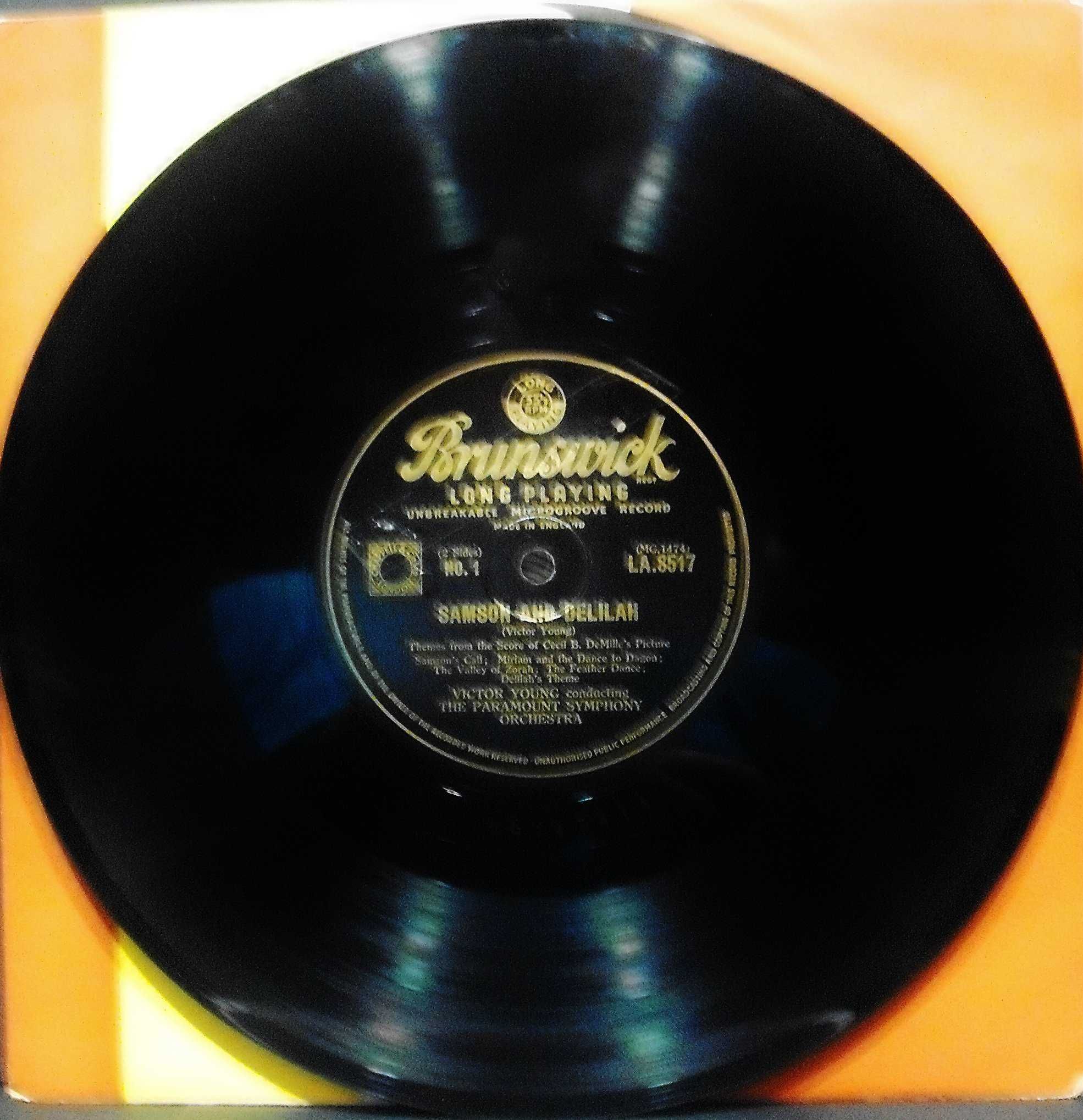 Victor Young  Paramount Symphony Orchestra* ‎– Samson And Delilah 1951