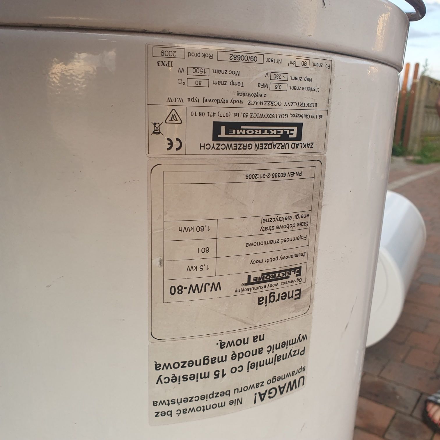 Bojler elektryczny z wężownicą 80 l terma