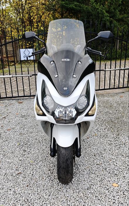 Skuter Daelim S300 11 tys.km 2016r. Keyless! Wtrysk LED Biała perła!