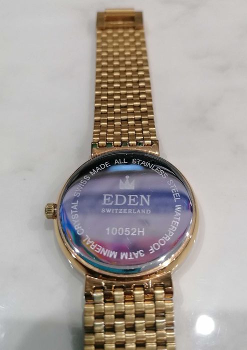 Zegarek EDEN Swiss made Quartz  orginal pozlacana branzoleta jak nowy!