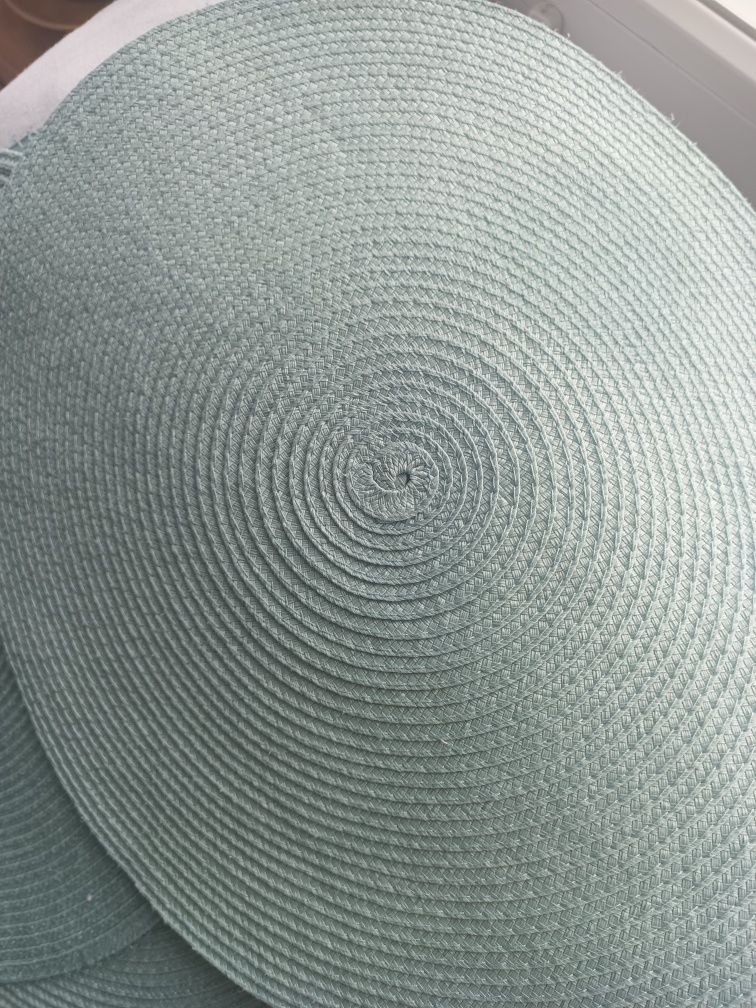 Podkładki pod talerze kolor miętowy 36 cm średnica