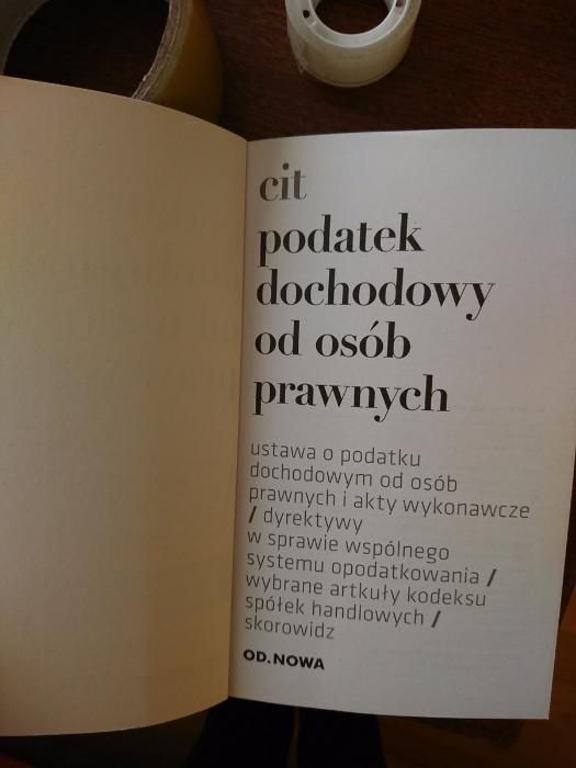 CIT podatek dochodowy od osób prawnych 01/2016