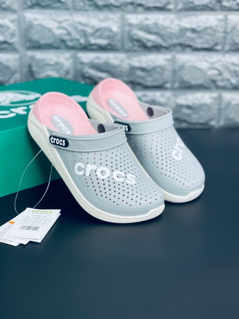 ЖЕНСЬКИЕ кроксы Crocs liteRide 2023 серые шлёпанцы  
Крокс Лайтрайд 36