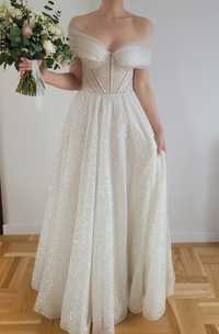 Suknia ślubna gorsetowa, model Althea z salonu Lanesta