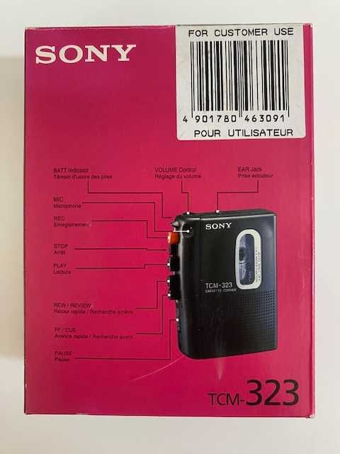 Gravador de Cassetes Sony TCM-323 (Vintage)