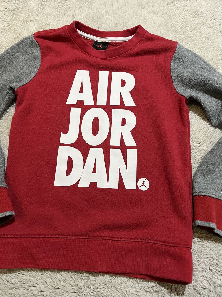 Air Jordan 5-6 lat bluza czerwono szara