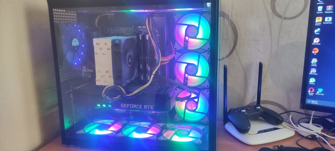 Продам пк rtx 3070 ti rayzen 5 5600 16 gb ddr4 ssd 128 ssd 1t hdd 1t