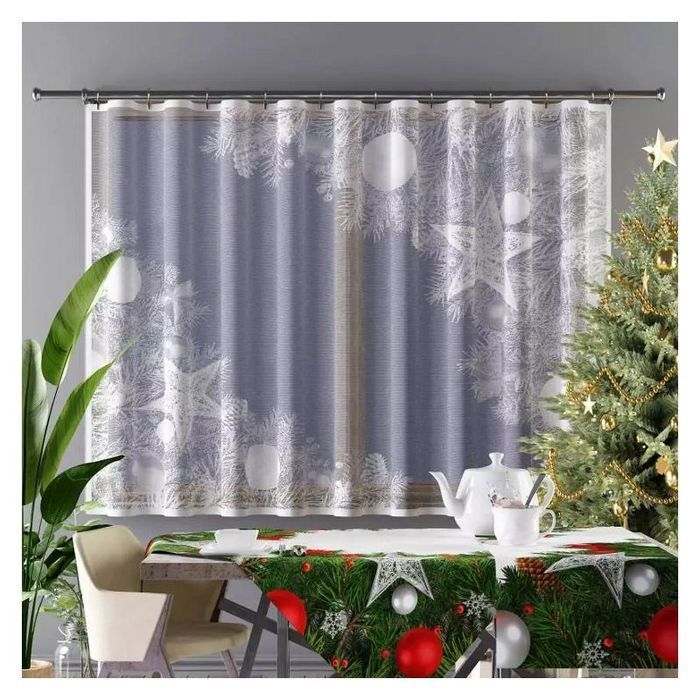 Firanki Christmas komplet balkonowy | WN18CH 64K | Boże Narodzenie