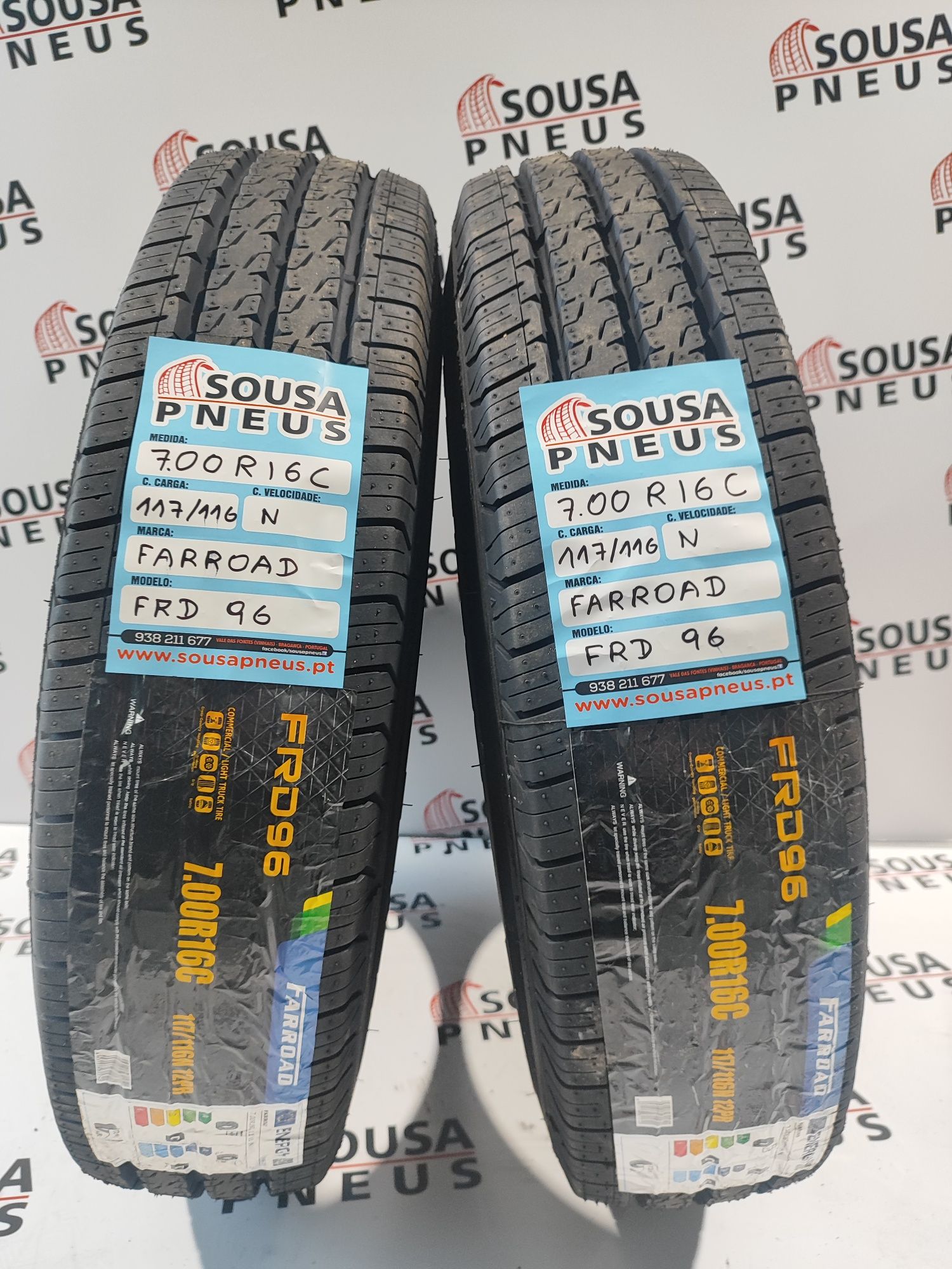 2 pneus novos 7.00 R16 - Oferta da entrega - 240 Euros