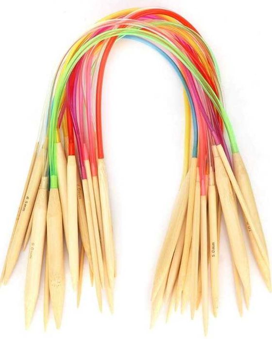 Спиці для в'язання / спицы для вязания / набір 18 штук - 40 см довжина