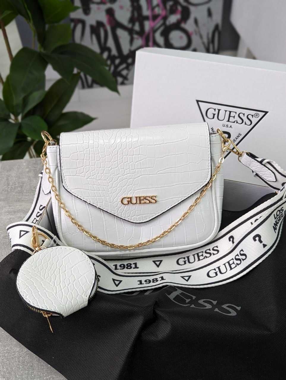 Женская сумка Гесс рептилия Guess 2в1