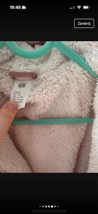 Kombinezon h&m 74 dziewczynka