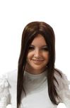 Topper, tupet naturalny  na mikroskórze, brąz 45cm -Nessaja wigs shop