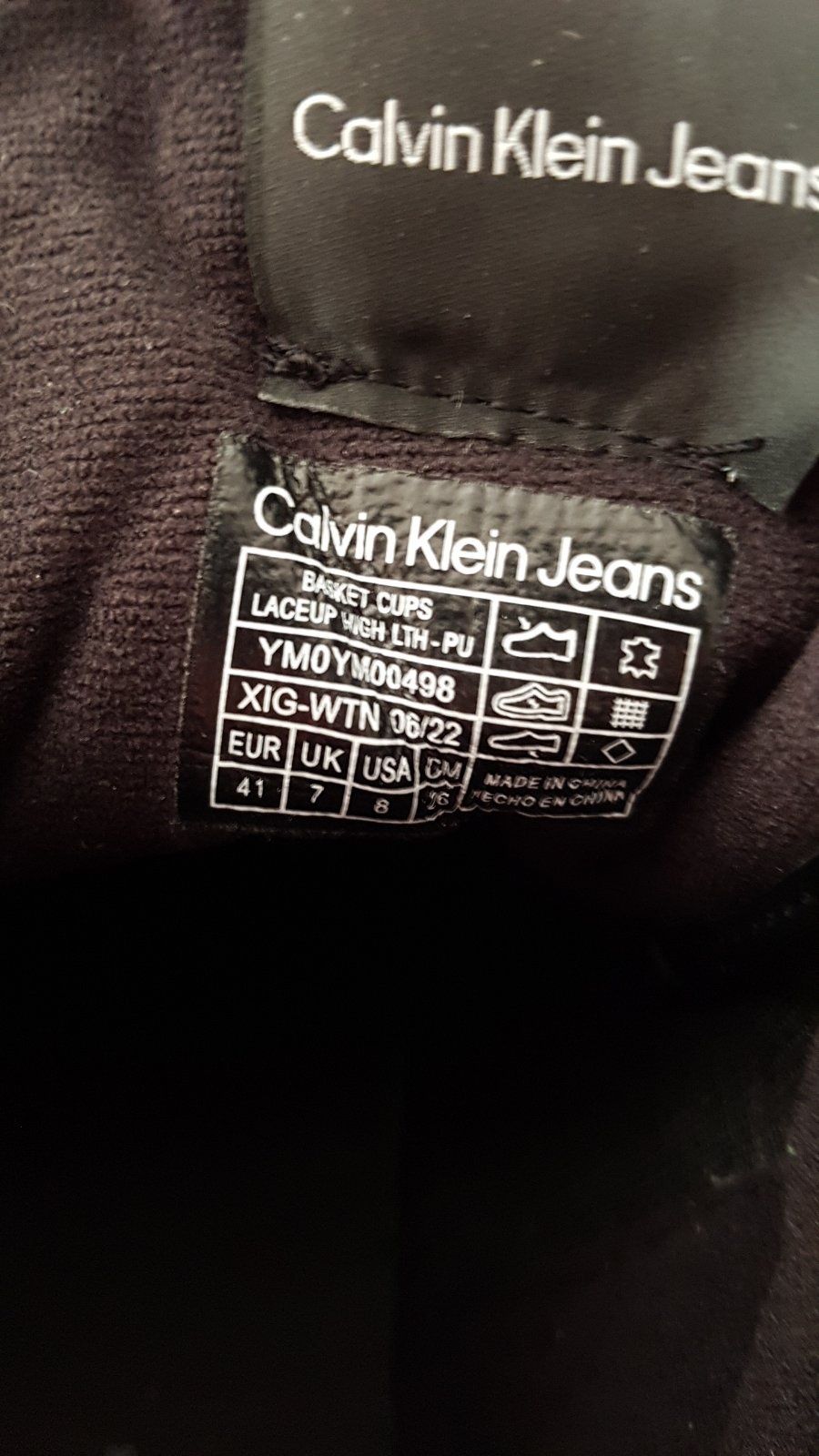 Легкие и мягкие высокие кроссовки из нат.кожи CALVIN KLEIN 41,оригинал