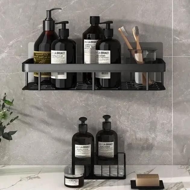 Органайзер в ванную на стену STORAGE RACK полка для принадлежностей