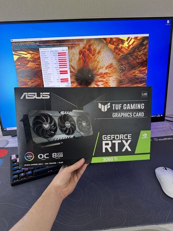 Видеокарта RTX3060TI LHR на гарантии Asus Tuf Gaming