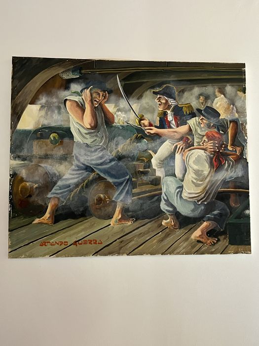 Pintura a oleo intitulada “fogo”