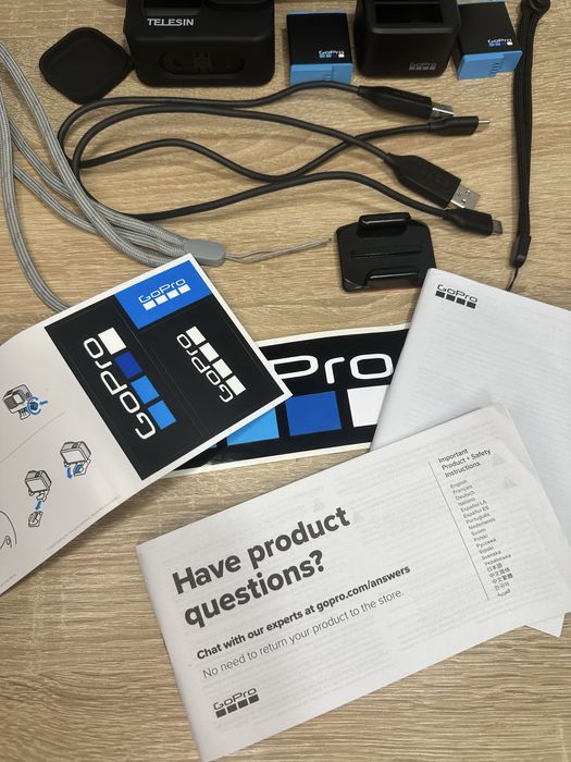 Екшн-камера GoPro HERO 9 Black +Подвійний зарядний пристрій+Акумулятор