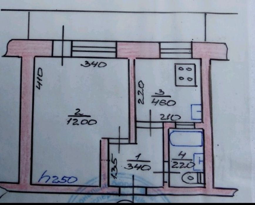 Продаж 1 кімнатної квартири в селищі Кольчино