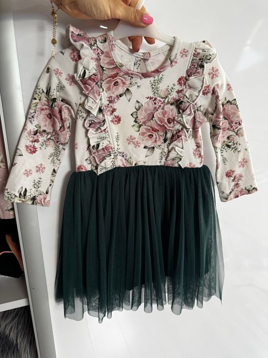 Sukienka dla dziewczynki szyta na zamówienie 86