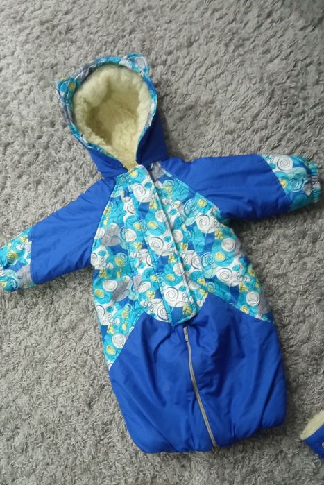 Комбінезон трансформер кокон зимовий на овчинні 6-18 місяців