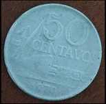 Moeda de 50 centavos do ano de 1970