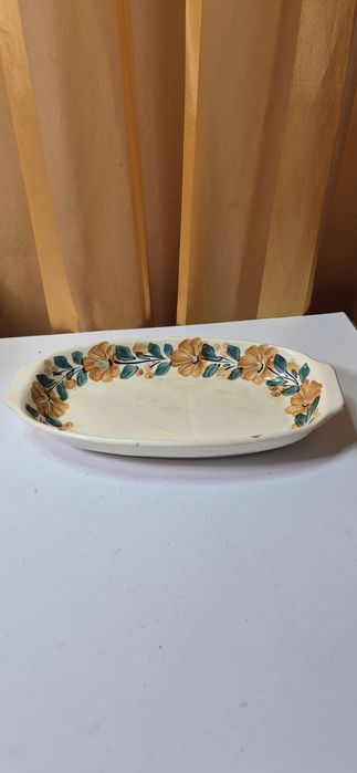 Fajans Włocławek malowany półmisek rzadka forma T36