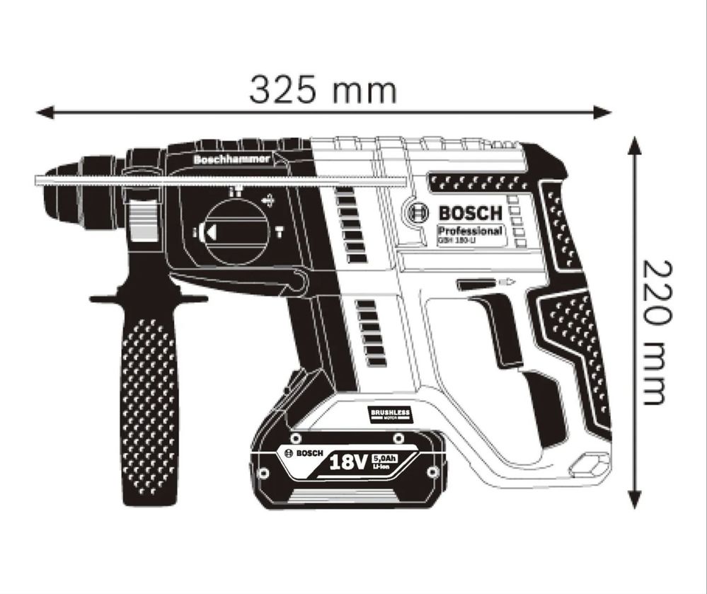 Młotowiertarka Akumulatorowa Bosch GBH 180-LI Professional SDS Plus