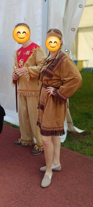 Strój przebranie indianki i indianina bal karnawałowy halloween