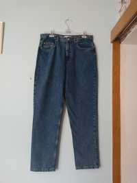 Dżinsowe spodnie jeansy Sinsay 44 mom fit niebieskie prosta nogawka