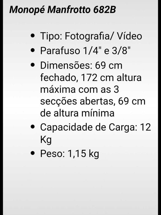 Monopé Manfrotto 682B Pro