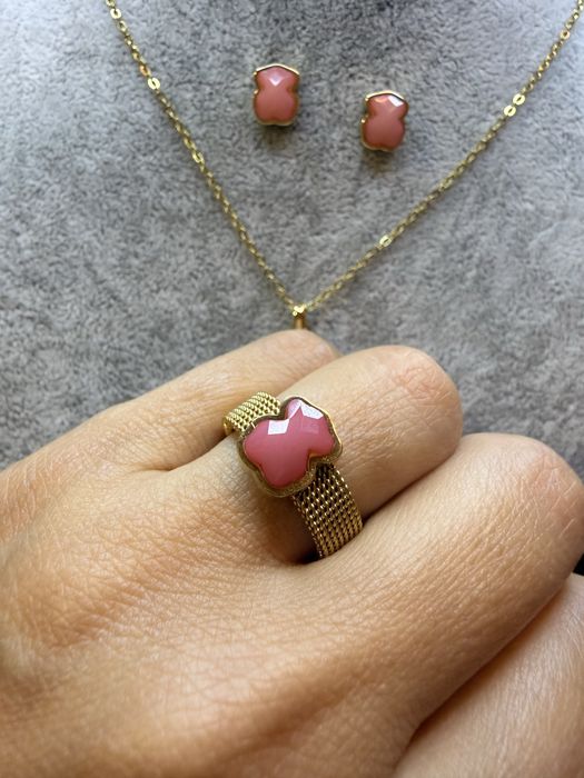 Komplet naszyjnik kolczyki Miś tous