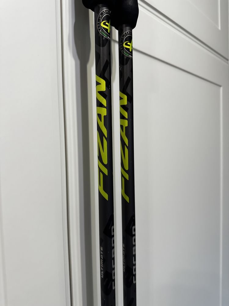 Kije narciarskie Fizan Carbon 115 cm + rękawice Viking rozm. 7