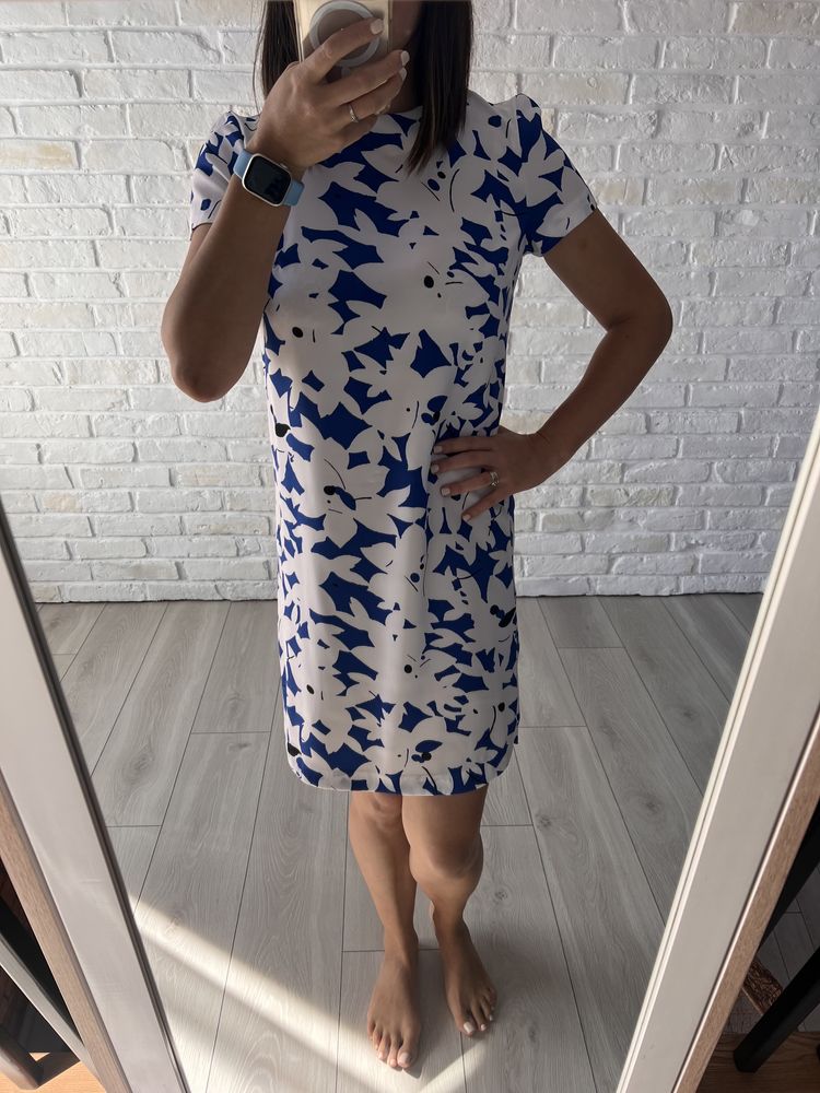 Sukienka H&M XS niebieskie kwiaty