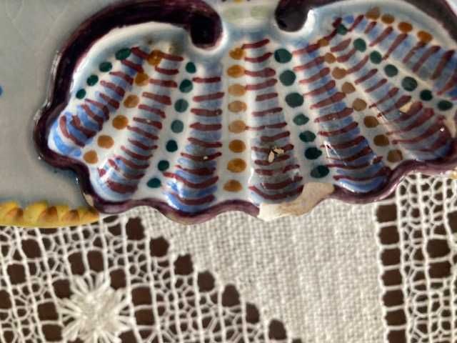 Travessa muito antiga de serviço de jantar de louça do Carvalhinho