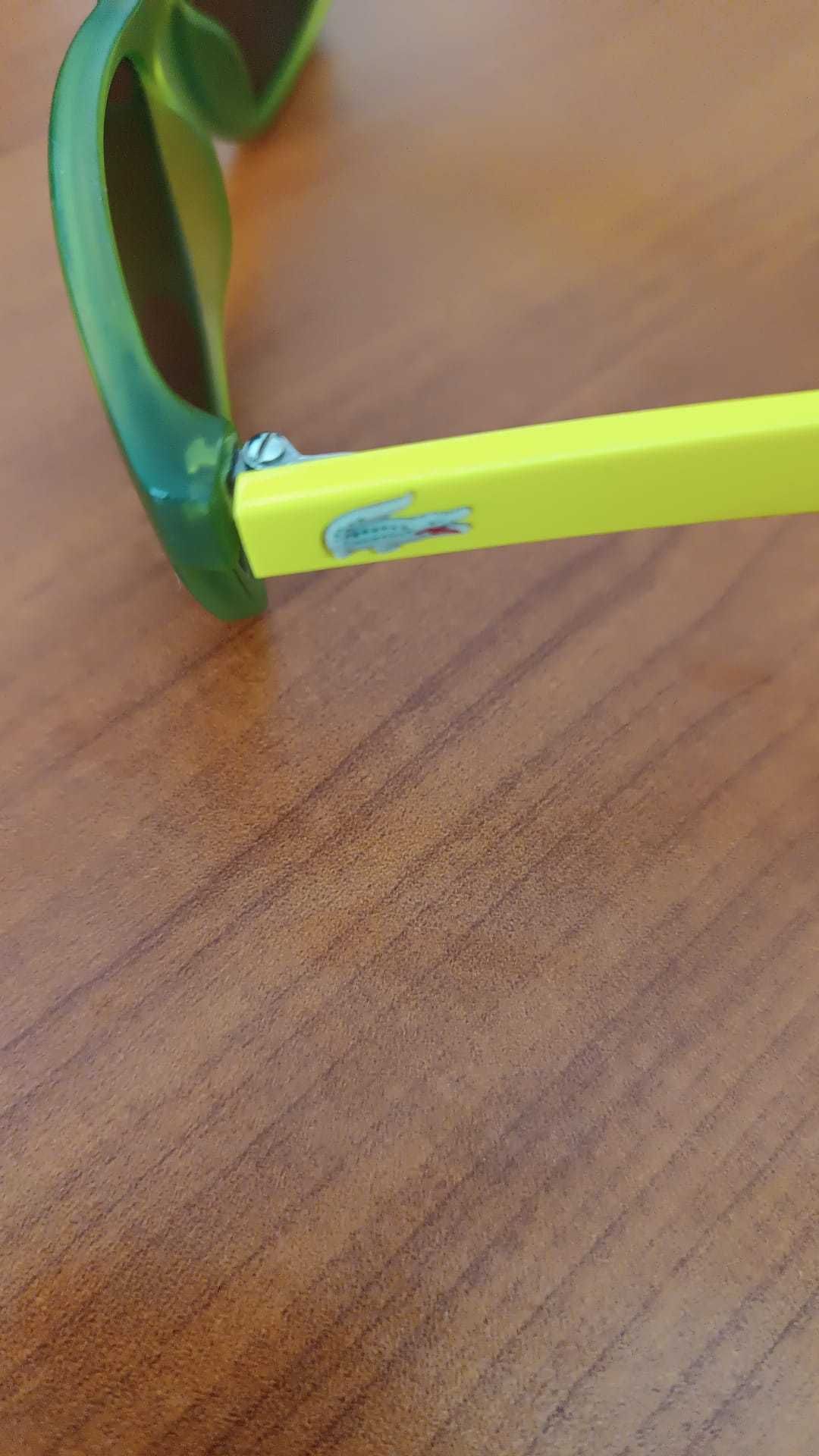 Óculos sol criança Lacoste verde/amarelo