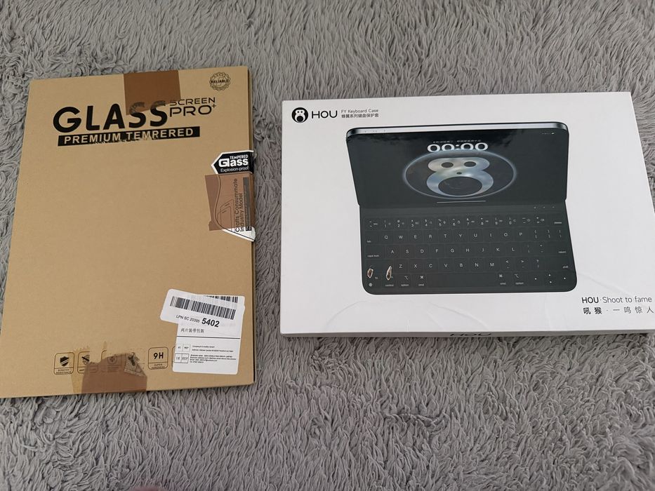 Keyboard case HOU + película de vidro iPad 10/11 de 11 polegadas