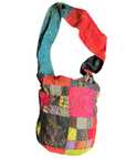 Vintage Hippie Alternative Nepal Multicolor Patchwork Bag Torebka