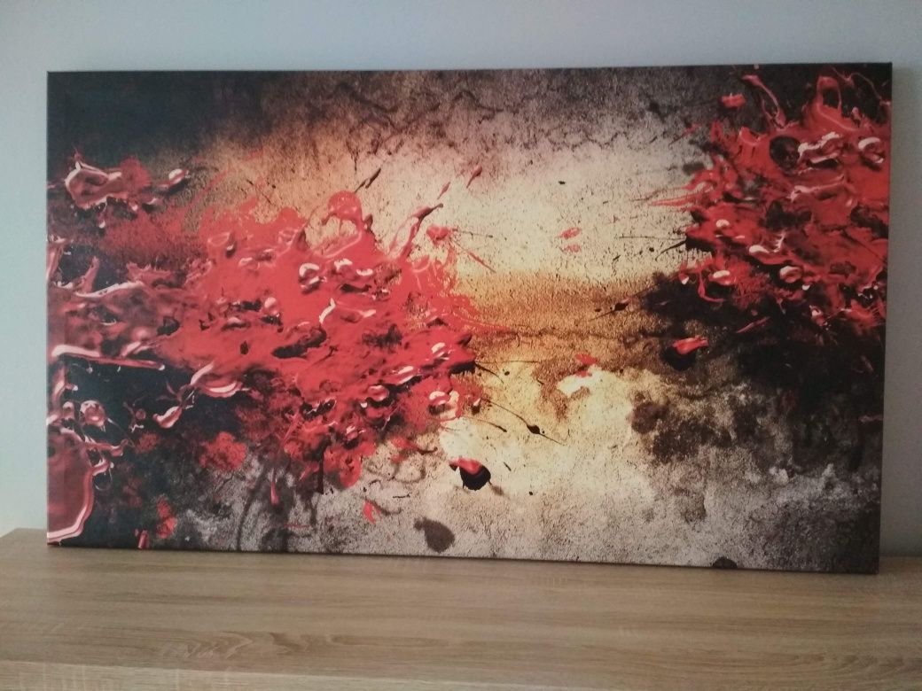 Obraz abstrakcja duży, wydruk na płótnie, wymiary 71x122 cm