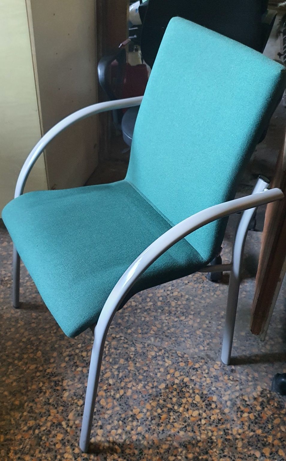 Krzesła biurowe, konferencyjne, zielone, 8 szt.