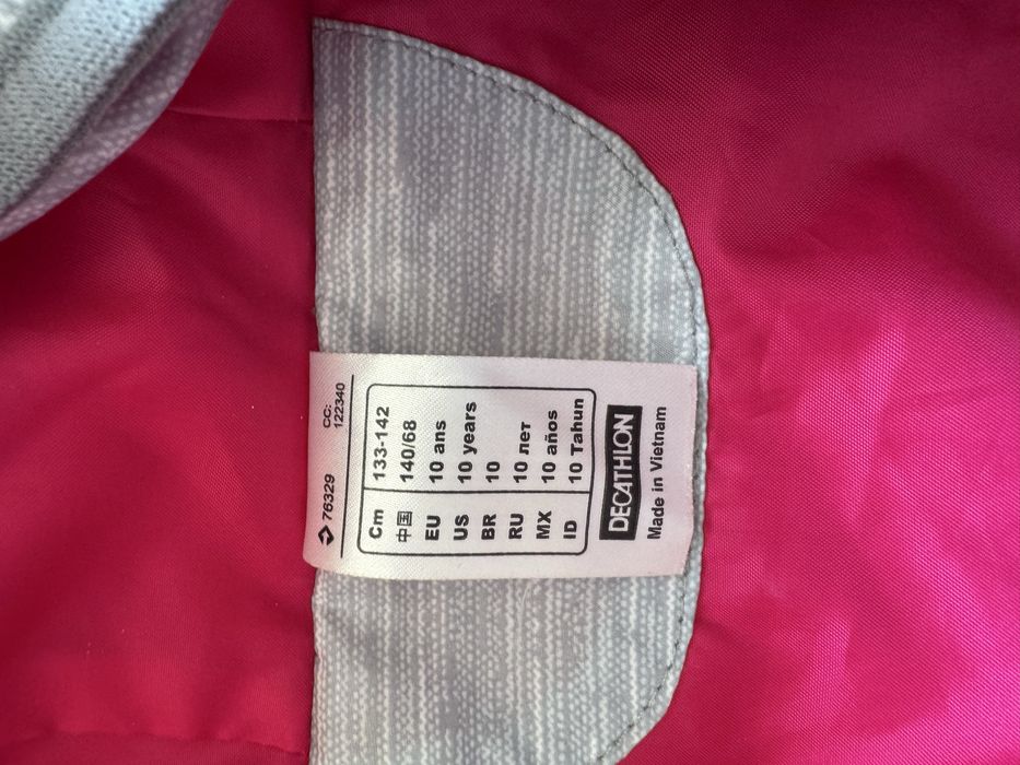 Kamizelka bezrękawnik szary Decathlon dziewczęcy roz.134-146