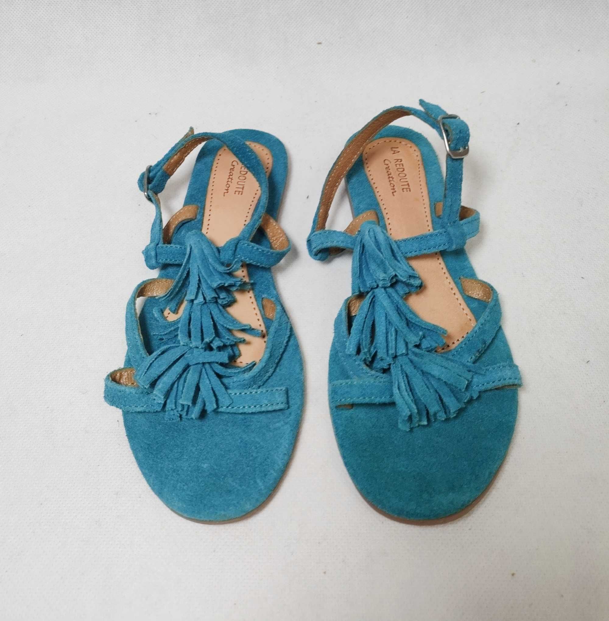 Sandały sandałki skórzane zamszowe dla dziewczynki LR 32 19,5cm