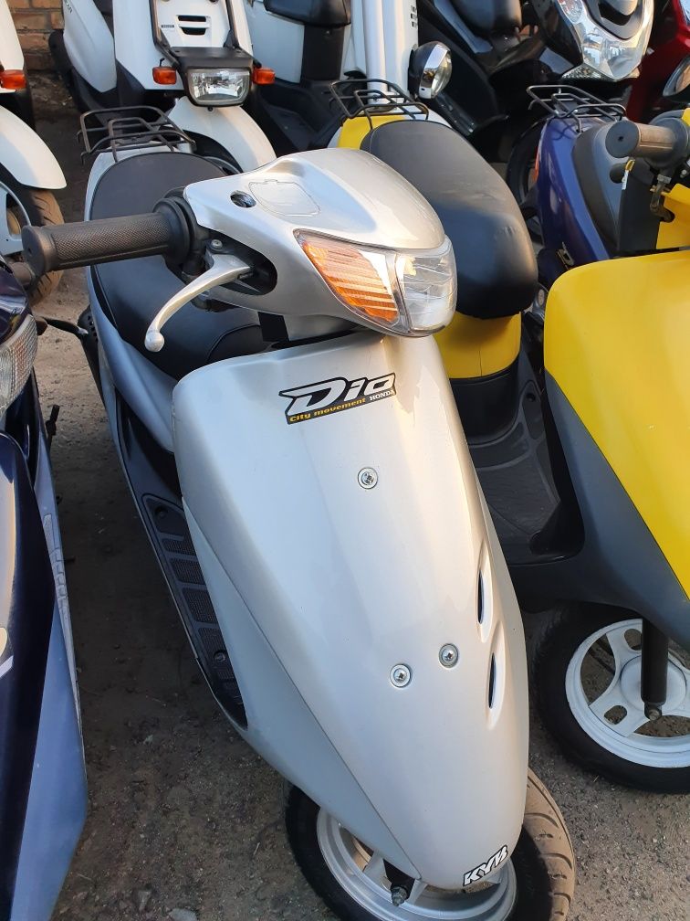 скутер Honda Dio 17 синий без пробега из Японии мопед