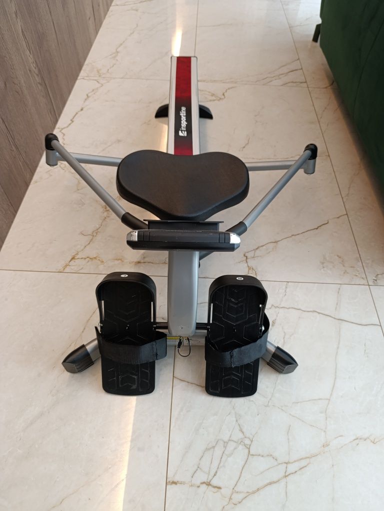 Wioślarz treningowy hydrauliczny inSPORTline Power Master X - Srebrny