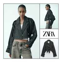 Тренч джинсовий XS-S Zara трендовий жіночий оверсайз нова колекція