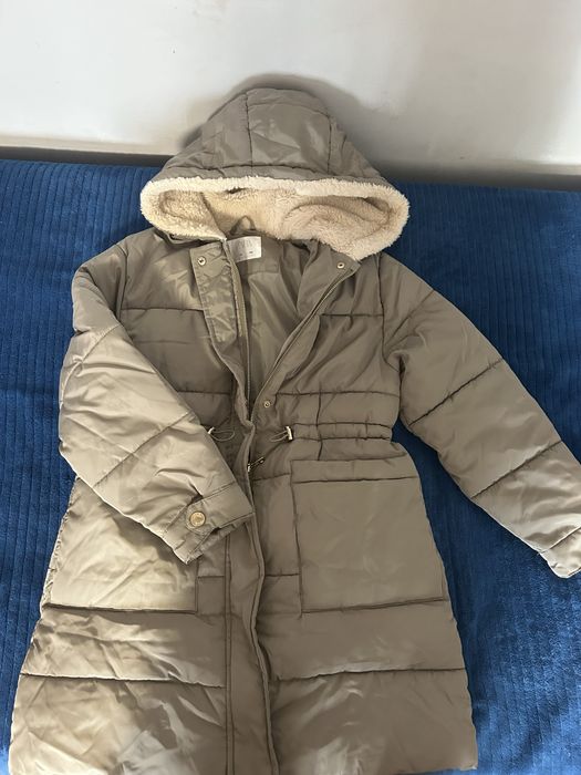Зимова куртка, пальто Zara на дівчинку, розмір 140