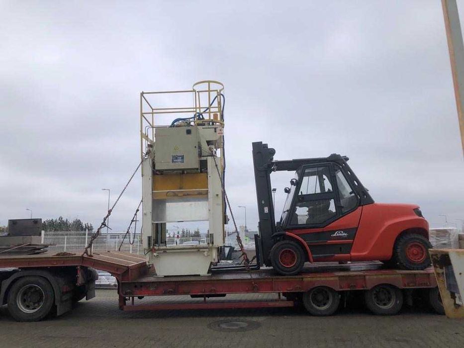 Wynajem wózka widłowego 8T (Linde H80-900), rozładunek maszyn