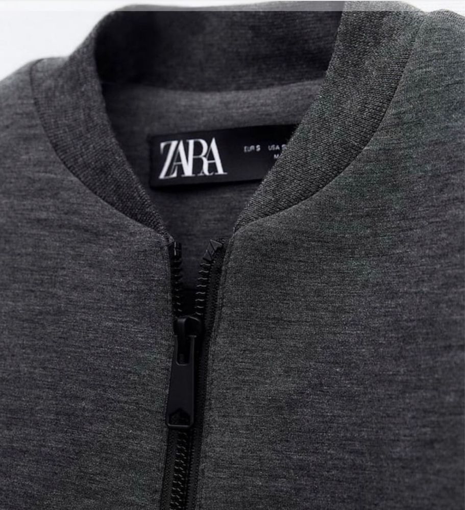 Бомбер zara з неопреновим ефектом, розмір м