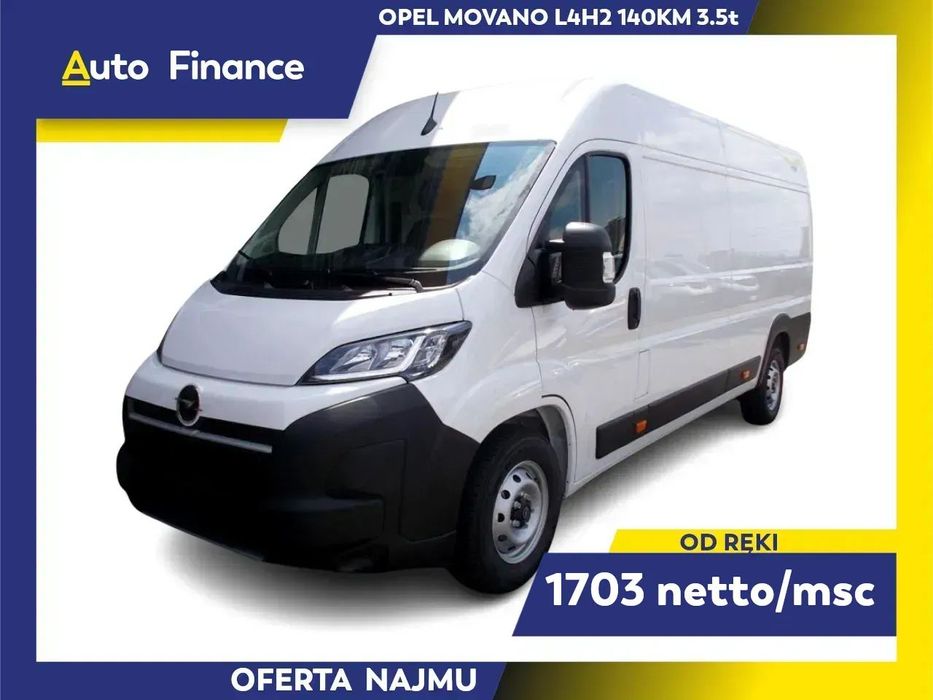 Opel Movano L4H2 140KM  OFERTA NAJMU | Od Ręki | Movano | Boxer | Jumper | Toyota